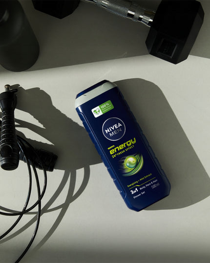 NIVEA MEN vyriškas dušo želė rinkinys 3in1 – kūnui ir plaukams 500ml x 5