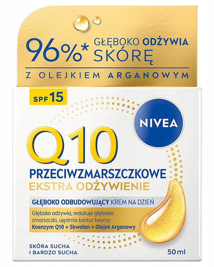 NIVEA Q10 drėkinamasis veido kremas nuo raukšlių dienai ir nakčiai 2x50 ml