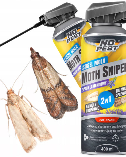 NO PEST MOTH SNIPER aerozolis nuo kandžių, musių, uodų ir vapsvų 400 ml (3 vnt.)