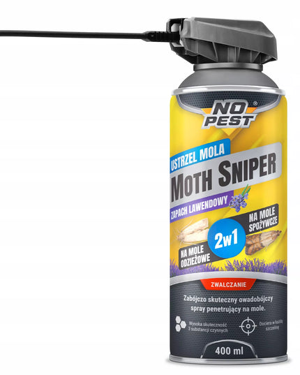 NO PEST MOTH SNIPER aerozolis nuo kandžių, musių, uodų ir vapsvų 400 ml (3 vnt.)