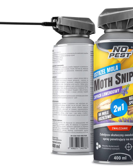NO PEST MOTH SNIPER aerozolis nuo kandžių, musių, uodų ir vapsvų 400 ml (3 vnt.)