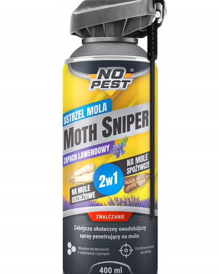 NO PEST MOTH SNIPER aerozolis nuo kandžių, musių, uodų ir vapsvų 400 ml (3 vnt.)