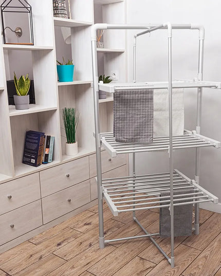 N'OVEEN elektrinė laisvai statoma vertikali drabužių džiovyklė 143-143,5 cm x 15-73 cm