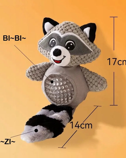 Nunbell pliušinis žaislas šunims meškėnas su garsu
