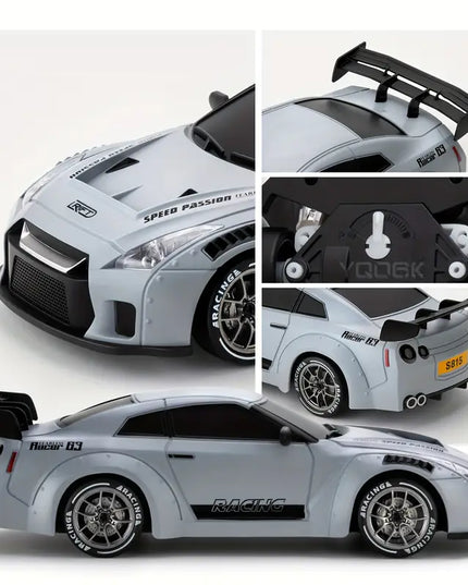 Nuotolinio Valdymo Drift Automobilis 1:24, 2.4Ghz 4WD, Su Šviesomis ir Kliūtimis