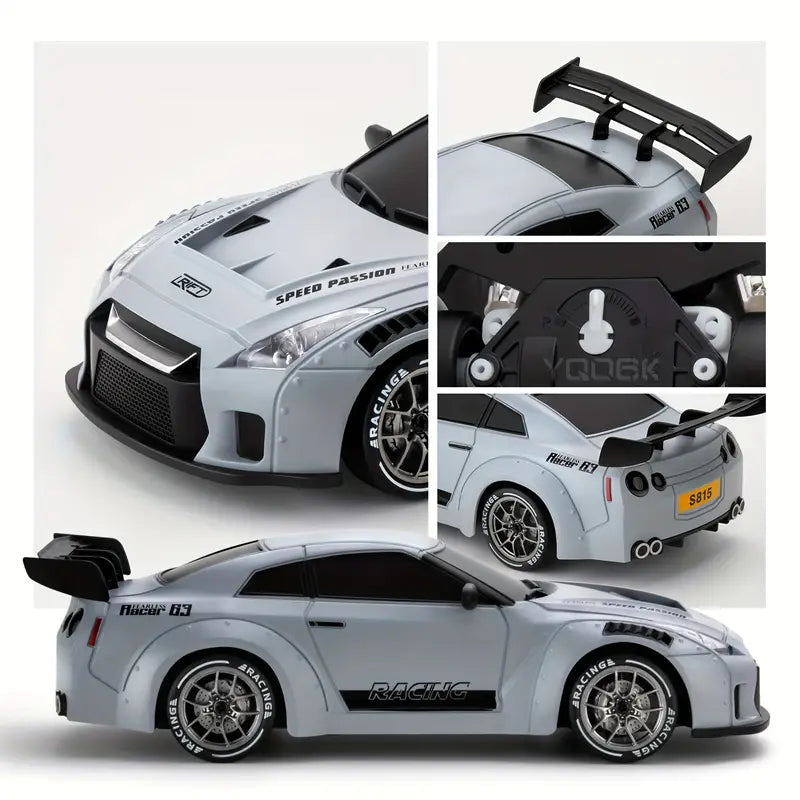 Nuotolinio Valdymo Drift Automobilis 1:24, 2.4Ghz 4WD, Su Šviesomis ir Kliūtimis