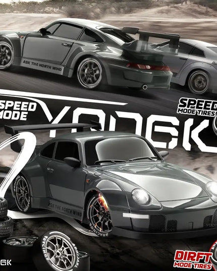 Nuotolinio Valdymo Drift Automobilis 1:24, 2.4Ghz 4WD, Su Šviesomis ir Kliūtimis