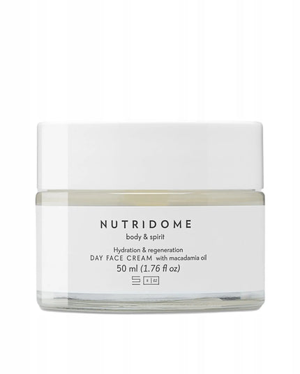 Nutridome regeneruojamasis drėkinamasis veido kremas su makadamijų aliejumi (dieninis)