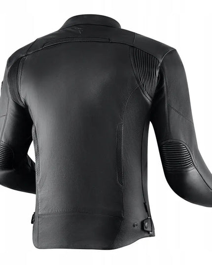 Odinė motociklininko striukė Rebelhorn RUNNER III BLACK (Dydis XS)