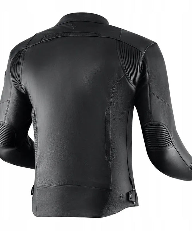 Odinė motociklininko striukė Rebelhorn RUNNER III BLACK (Dydis XS)