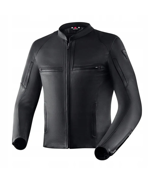 Odinė motociklininko striukė Rebelhorn RUNNER III BLACK (Dydis XS)