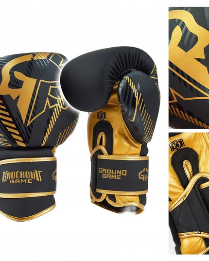 Odinės bokso pirštinės Ground Game Bling Boxing - 14 oz