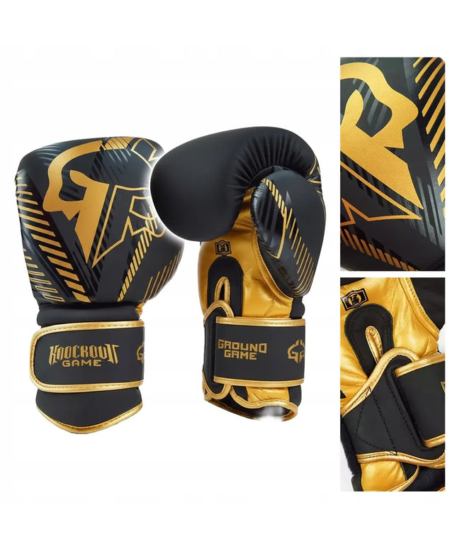 Odinės bokso pirštinės Ground Game Bling Boxing - 14 oz
