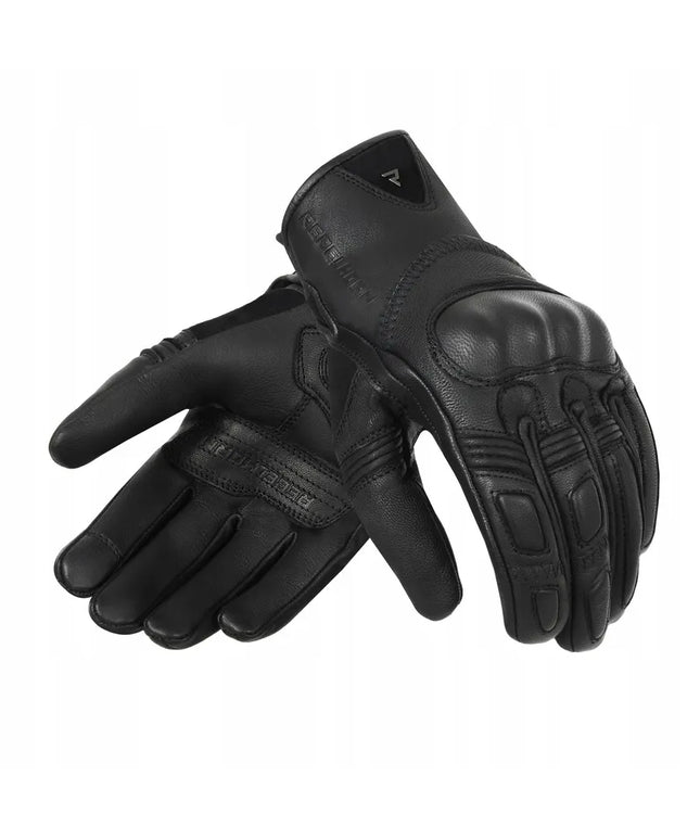 Odinės motociklininko pirštinės Rebelhorn Thug II Lady Black