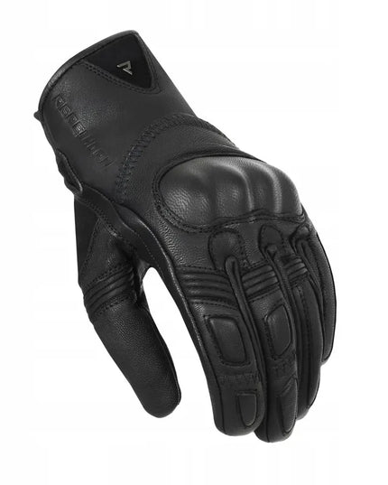 Odinės motociklininko pirštinės Rebelhorn Thug II Lady Black