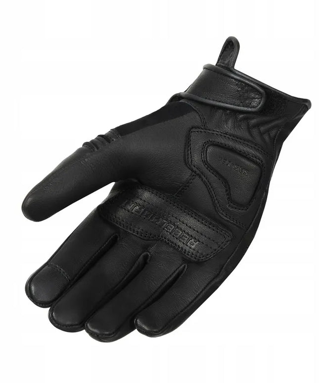 Odinės motociklininko pirštinės Rebelhorn Thug II Lady Black
