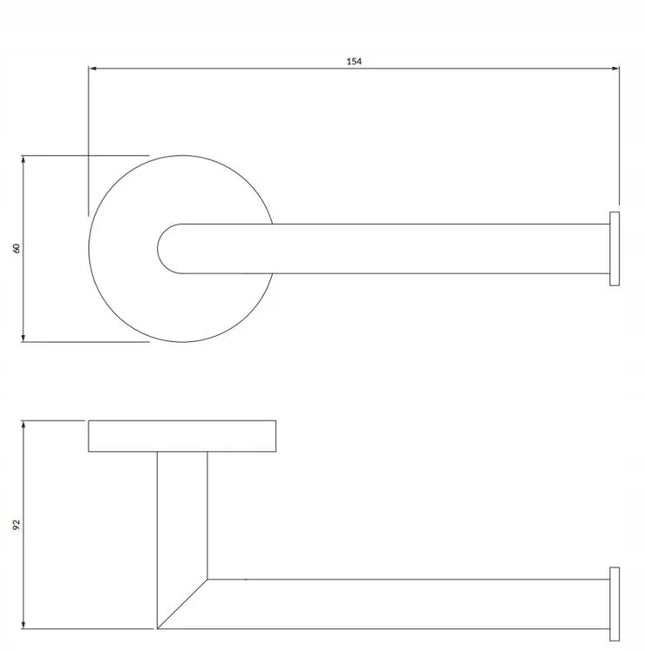 Omnires Modern Project tualetinio popieriaus laikiklis, šlifuotas varis MP60510CPB