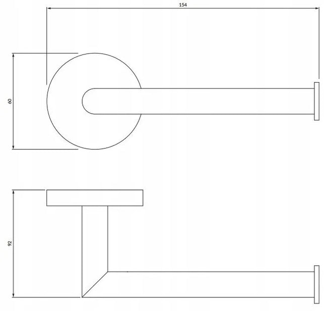 Omnires popieriaus laikiklis Modern Project MP60510BSB