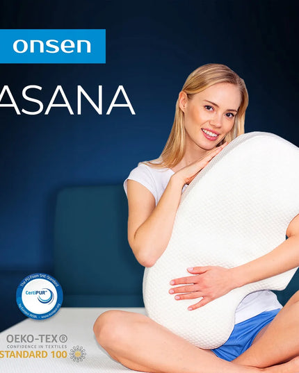 Onsen Asana Standard ortopedinė pagalvė miegui ant šono ir nugaros