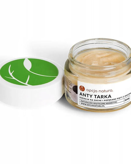 Opcja Natura Anty Tarka pėdų priežiūros priemonė sausiems ir suskilinėjusiems kulnams su karbamidu, 50 ml