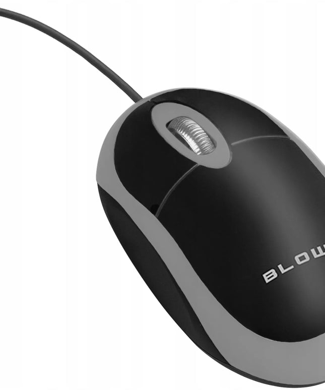 Optinė laidinė USB kompiuterio pelė 1000 DPI, tyli, pilka