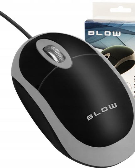 Optinė laidinė USB kompiuterio pelė 1000 DPI, tyli, pilka