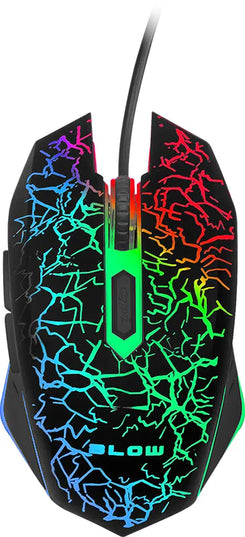 Optinė žaidimų pelė BLOW Adrenaline HURRICANE, USB, RGB, 2400 DPI, juoda