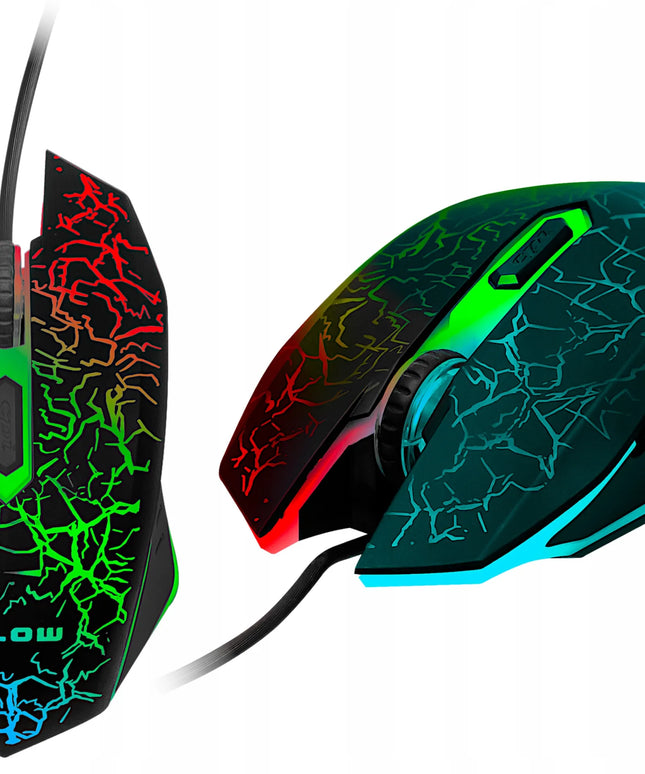 Optinė žaidimų pelė BLOW Adrenaline HURRICANE, USB, RGB, 2400 DPI, juoda