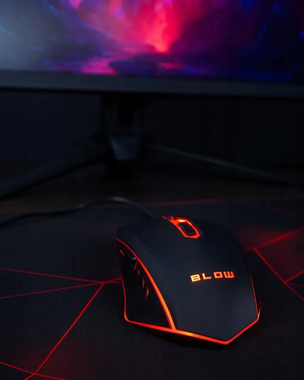 Optinė žaidimų pelė kompiuteriui ir nešiojamam kompiuteriui su LED apšvietimu USB