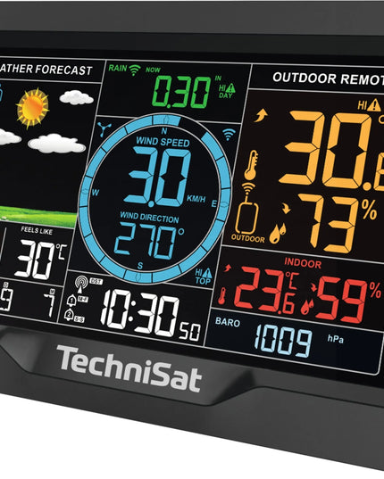 Orai stotelė su 5-in-1 jutikliu, temperatūros ir vėjo greičio matuokliu TECHNISAT IMETEO X6
