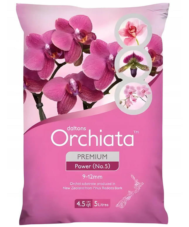 Orchiata Power 9-12 mm 5L aukščiausios kokybės orchidėjų substratas iš Pinus radiata pušies žievės