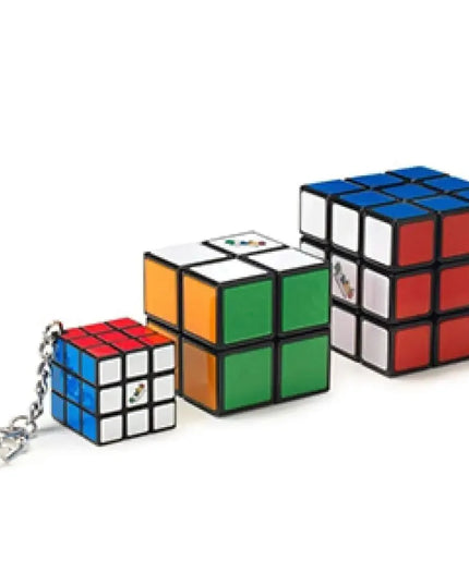Original Rubik's Cube šeimos rinkinys 2x2 ir 3x3 + 3x3 raktų pakabukas
