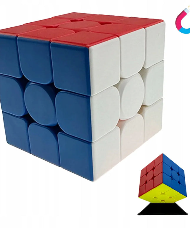 Originali sureguliuota magnetinė 3x3 galvosūkio kaladėlė, greitas 3x3x3 kubas + dovana