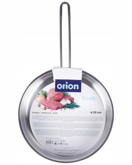 ORION nerūdijančio plieno keptuvė kepimui bei troškinimui, 26 cm