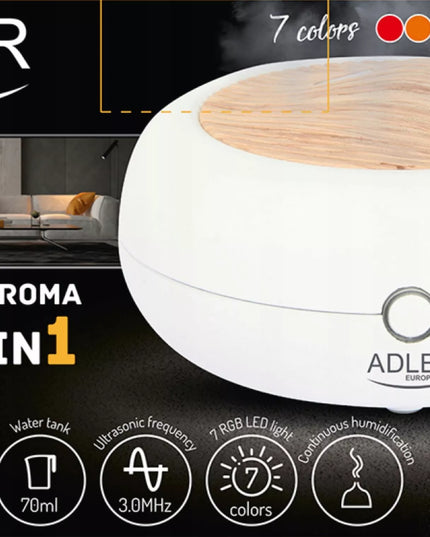 Oro drėkintuvas ADLER kvapų difuzorius eteriniams aliejams