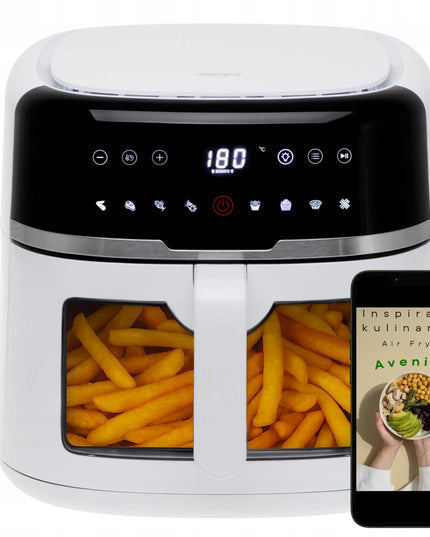 Be riebalų veikianti karšto oro gruzdintuvė Camry CR 6319 – 8 L XXL talpa, 2500 W galia, 9 automatinės programos, jutiklinis valdymas, laikmatis 60 min