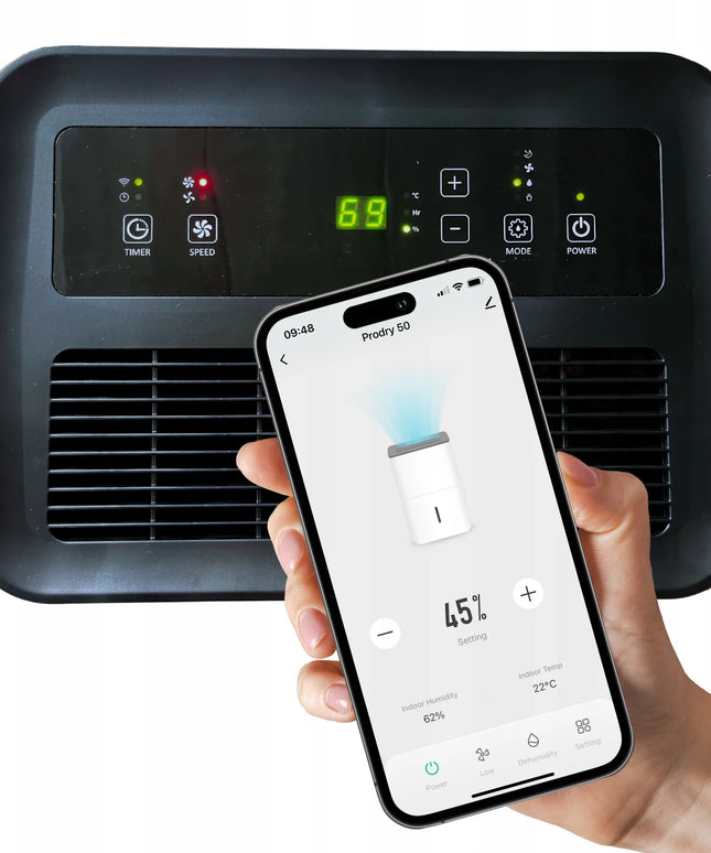 Oro sausintuvas buitinis drėgmės surinkėjas Mission Air PRO 50L/24h WiFi