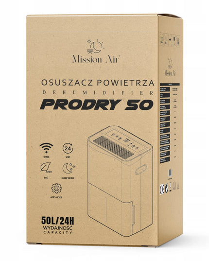 Oro sausintuvas buitinis drėgmės surinkėjas Mission Air PRO 50L/24h WiFi