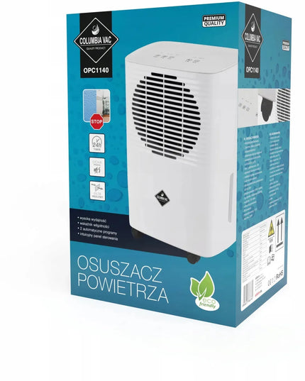 Oro sausintuvas, drėgmės sugėriklis, galingas 205W, 10 l/24 val., laikmatis, higrostatas, Columbiavac OPC1140