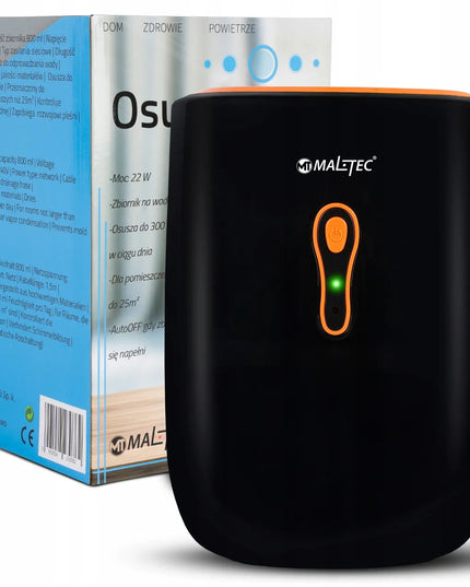 Oro sausintuvas Maltec DH-800, drėgmės sugėriklis, tylus ir efektyvus, 0,8 l, juodas