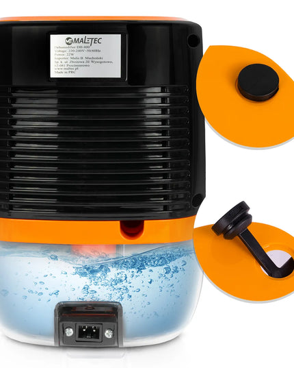 Oro sausintuvas Maltec DH-800, drėgmės sugėriklis, tylus ir efektyvus, 0,8 l, juodas