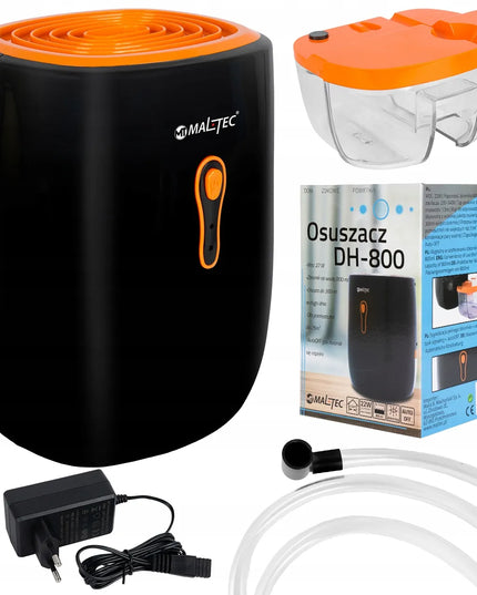 Oro sausintuvas Maltec DH-800, drėgmės sugėriklis, tylus ir efektyvus, 0,8 l, juodas