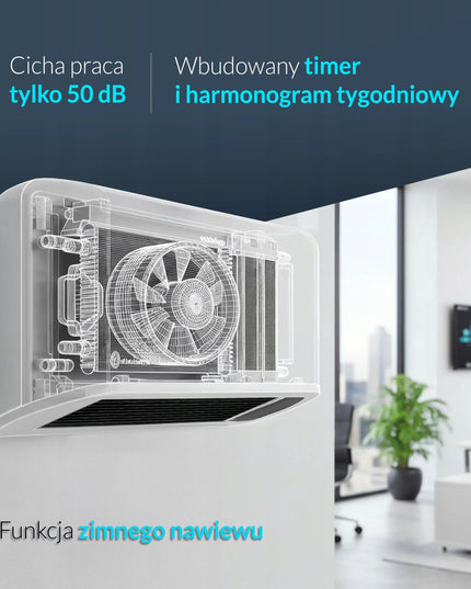 Oro uždanga elektrinis šildytuvas ventiliatorius 2000W šaltas oro srautas