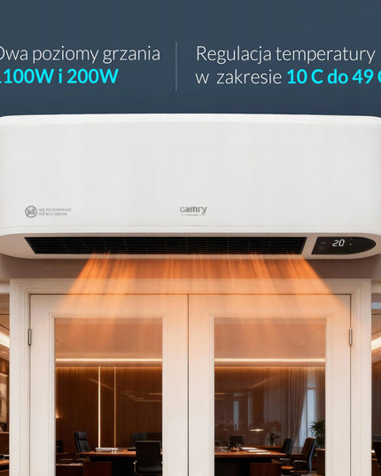 Oro uždanga elektrinis šildytuvas ventiliatorius 2000W šaltas oro srautas