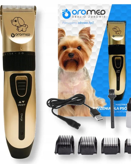 Oromed ORO-PET CLIPPER USB gyvūnų kirpimo mašinėlė, auksinė