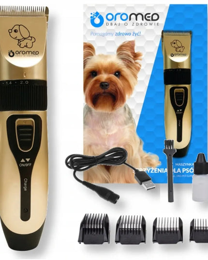 Oromed ORO-PET CLIPPER USB gyvūnų kirpimo mašinėlė, auksinė