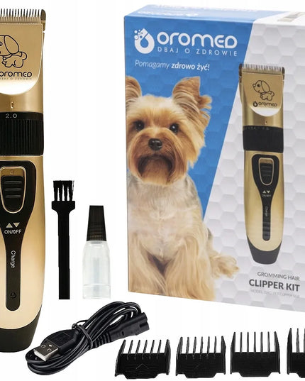 Oromed ORO-PET CLIPPER USB gyvūnų kirpimo mašinėlė, auksinė