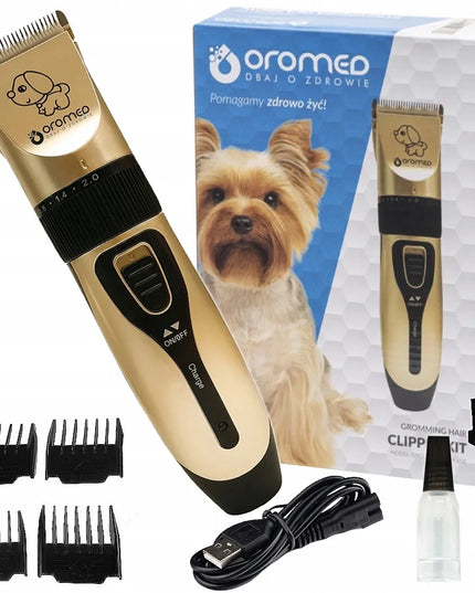 Oromed ORO-PET CLIPPER USB gyvūnų kirpimo mašinėlė, auksinė