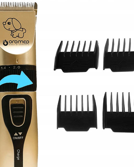 Oromed ORO-PET CLIPPER USB gyvūnų kirpimo mašinėlė, auksinė