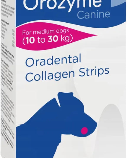 OROZYME Oradental Collagen Stripes 10-30 kg kramtantukas vidutinio dydžio šunims 141g